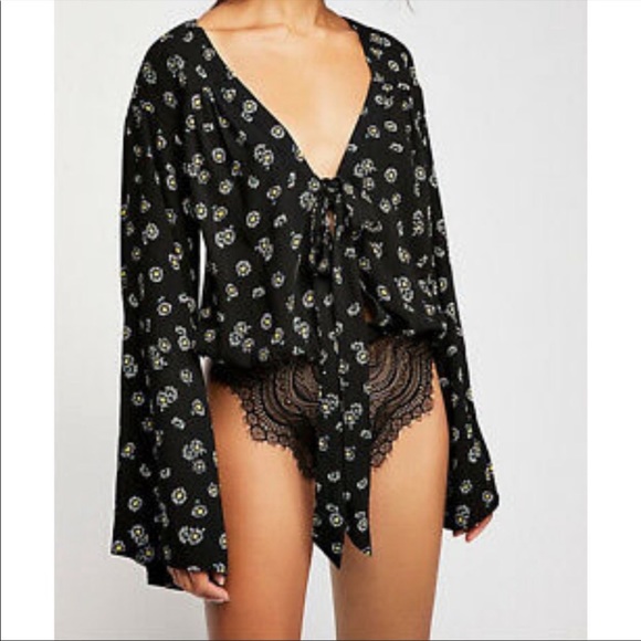 Free People Forties Feel Flower Bodysuit - NWT! - Picture 6 of 8